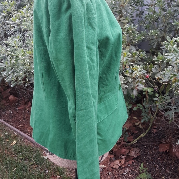 JG Hook Blazer Jacket Size 12 Green Button Front - Picture 4 of 6